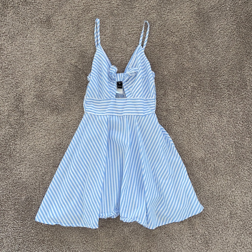 Blue & White Striped Sundress